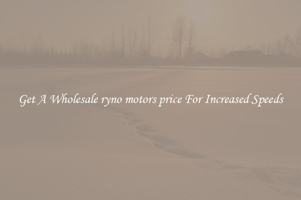 Get A Wholesale ryno motors price For Increased Speeds